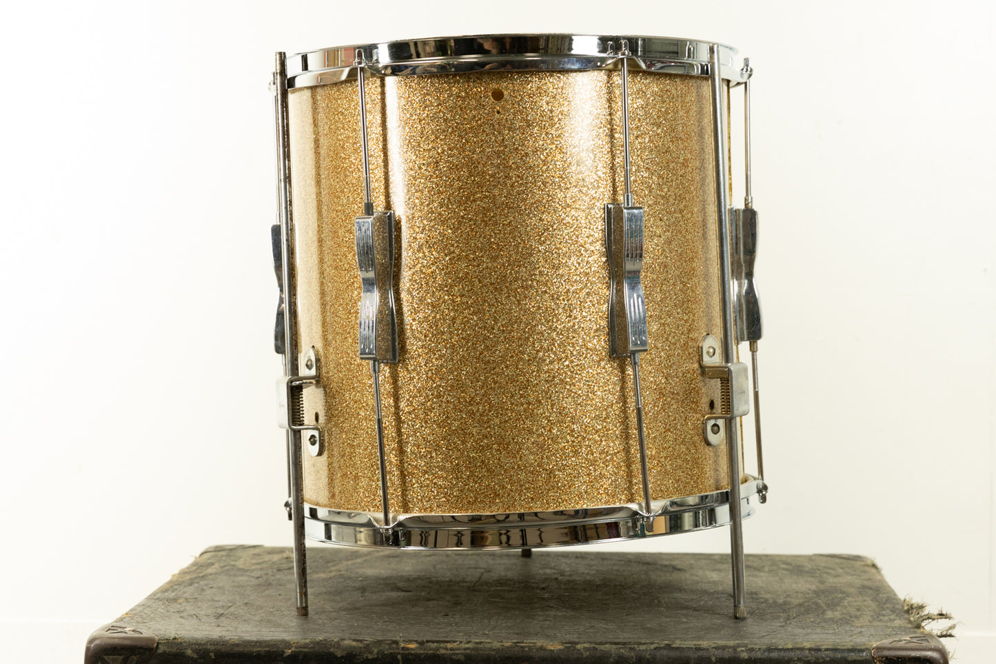 1960s Ludwig 14x14 Champagne Sparkle Club Date Floor Tom