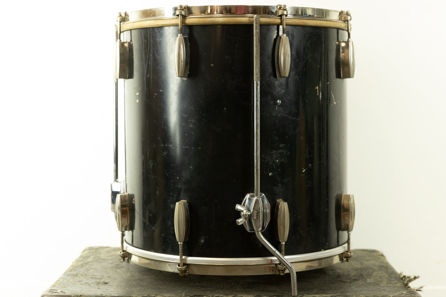 1940s Slingerland 16x16 Radio King Black Lacquer Floor Tom