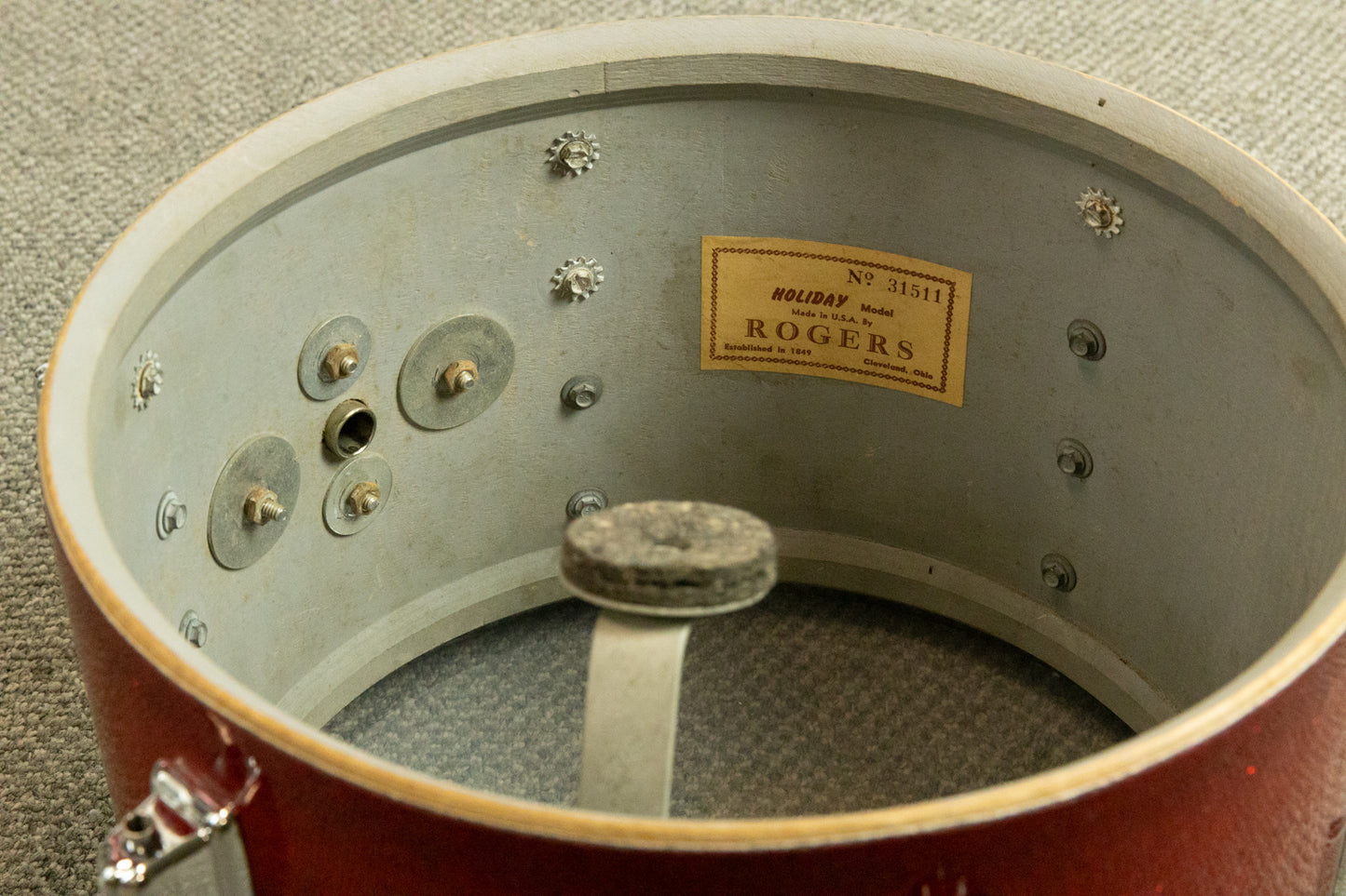 1960s Rogers Headliner Sparkling Red Pearl Drum Set