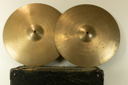 1950s Zildjian A 15" Thin Hi Hat Cymbals 961g 913g