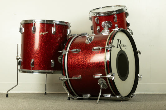 1960s Rogers Headliner Sparkling Red Pearl Drum Set