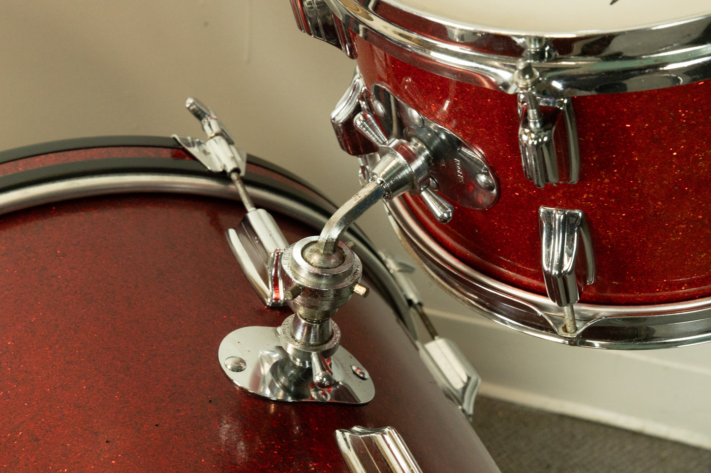 1960s Rogers Headliner Sparkling Red Pearl Drum Set