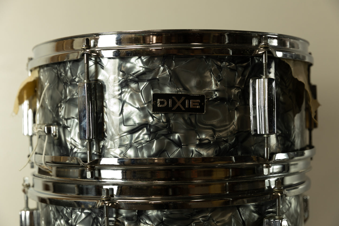 Vintage Dixie Black Diamond Pearl Drum Set 14x20 8x12 5x14 and 14x14