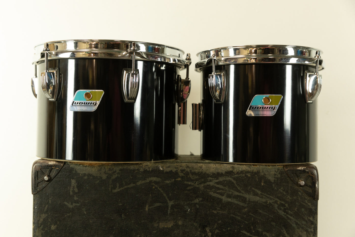 Ludwig Maple Classic Black Cortex 8" and 10" Concert Toms