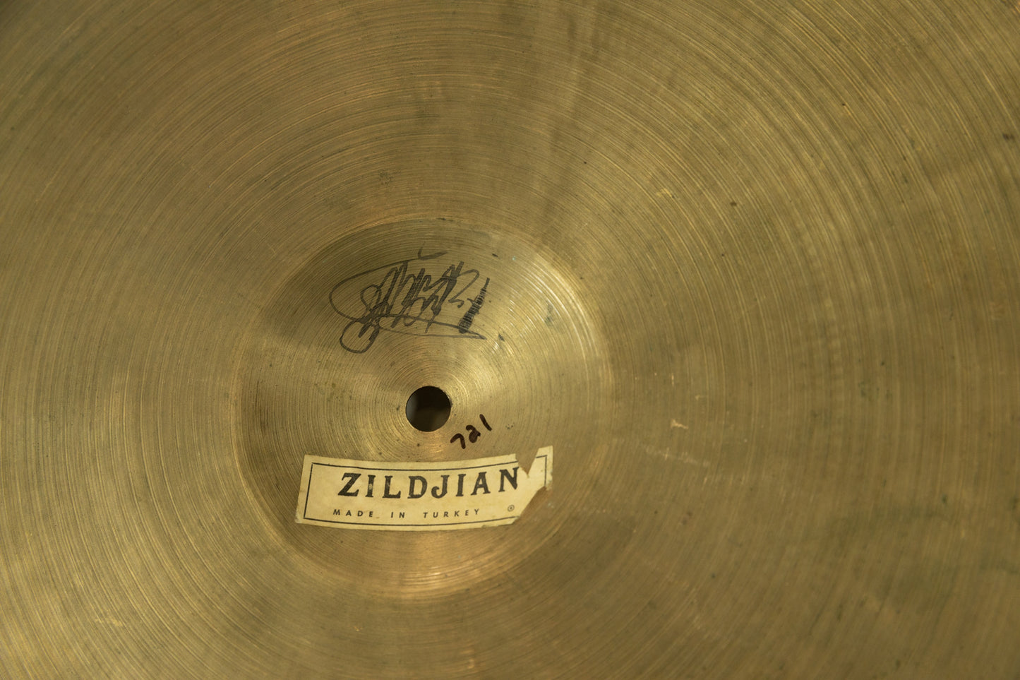 1940s 1950s Zildjian K Istanbul 14" Old Stamp IIb Hi Hat Cymbal 721g