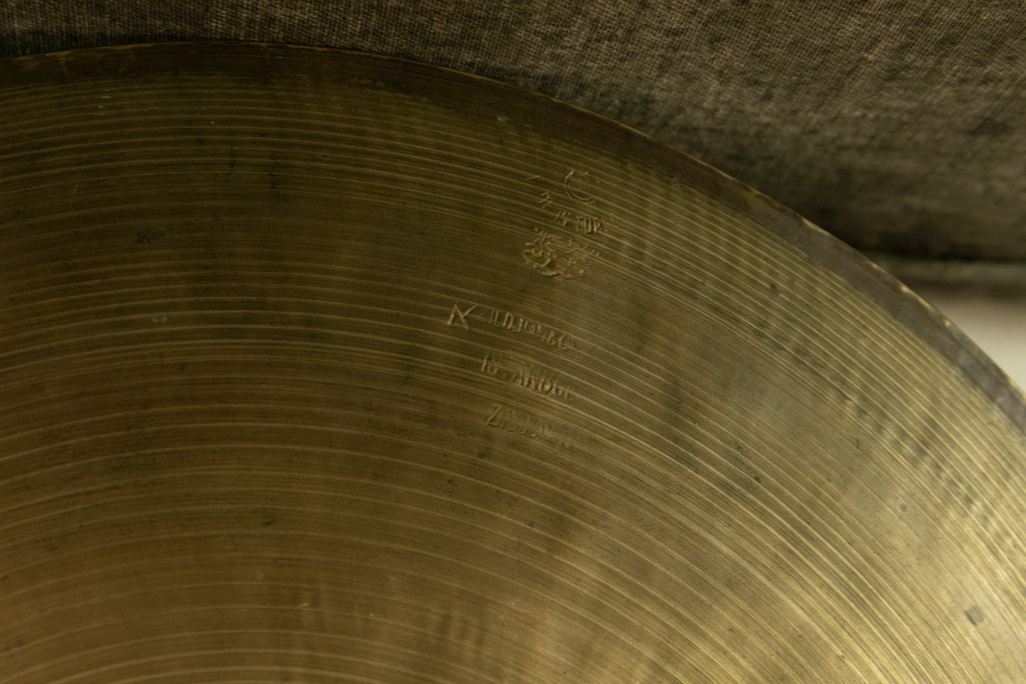 1940s 1950s Zildjian K Istanbul 14" Old Stamp IIb Hi Hat Cymbal 721g