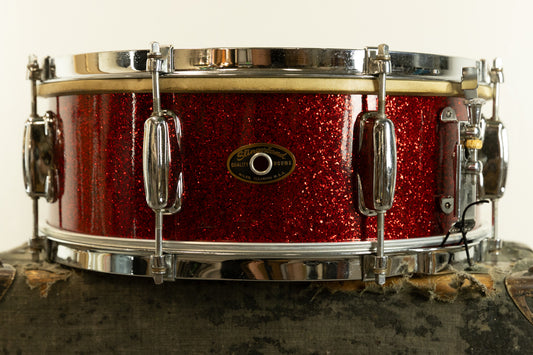 1962 Slingerland 5x14 Sparkling Red Pearl Student Model Radio King