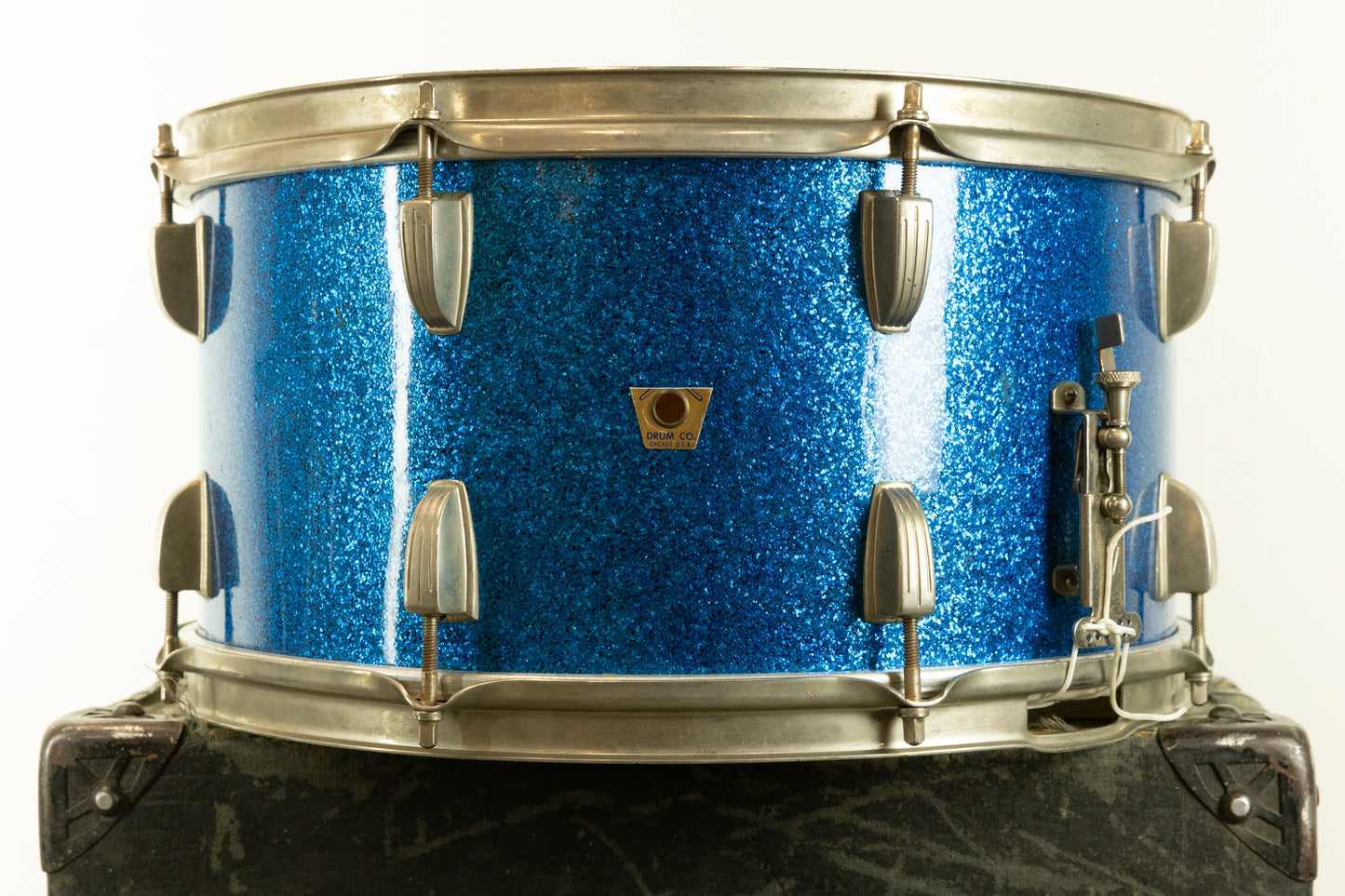 1960 Ludwig 8x15 Blue Sparkle Festival Model School Concert Drum