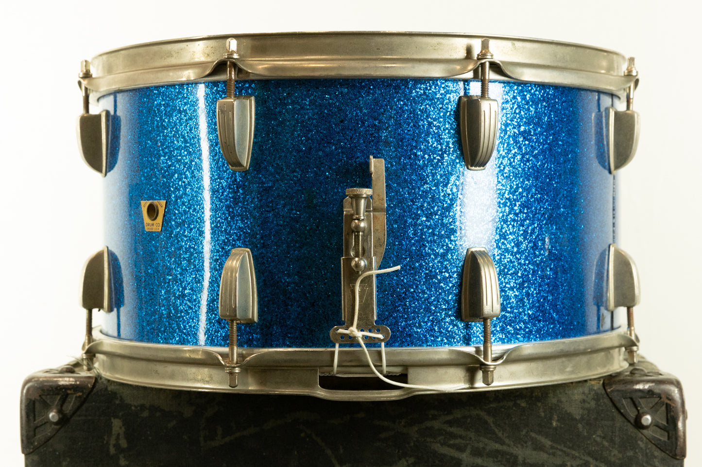 1960 Ludwig 8x15 Blue Sparkle Festival Model School Concert Drum