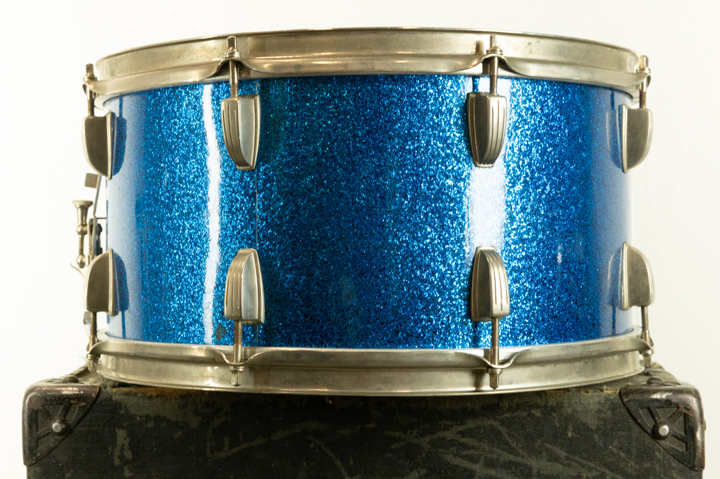 1960 Ludwig 8x15 Blue Sparkle Festival Model School Concert Drum