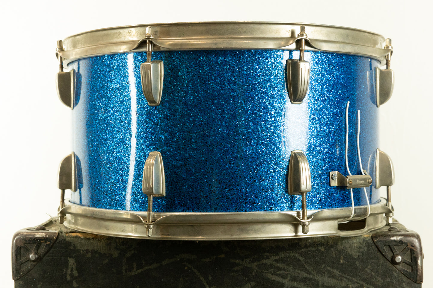 1960 Ludwig 8x15 Blue Sparkle Festival Model School Concert Drum