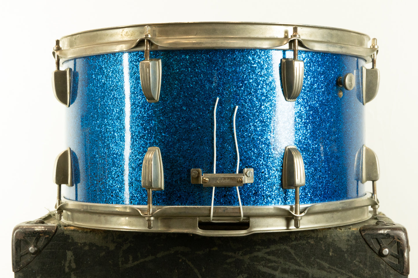 1960 Ludwig 8x15 Blue Sparkle Festival Model School Concert Drum