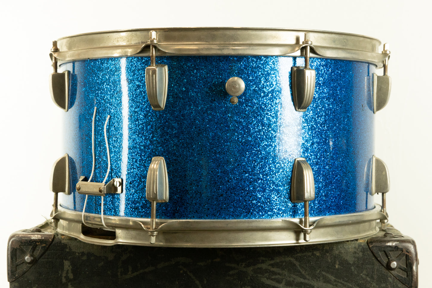 1960 Ludwig 8x15 Blue Sparkle Festival Model School Concert Drum