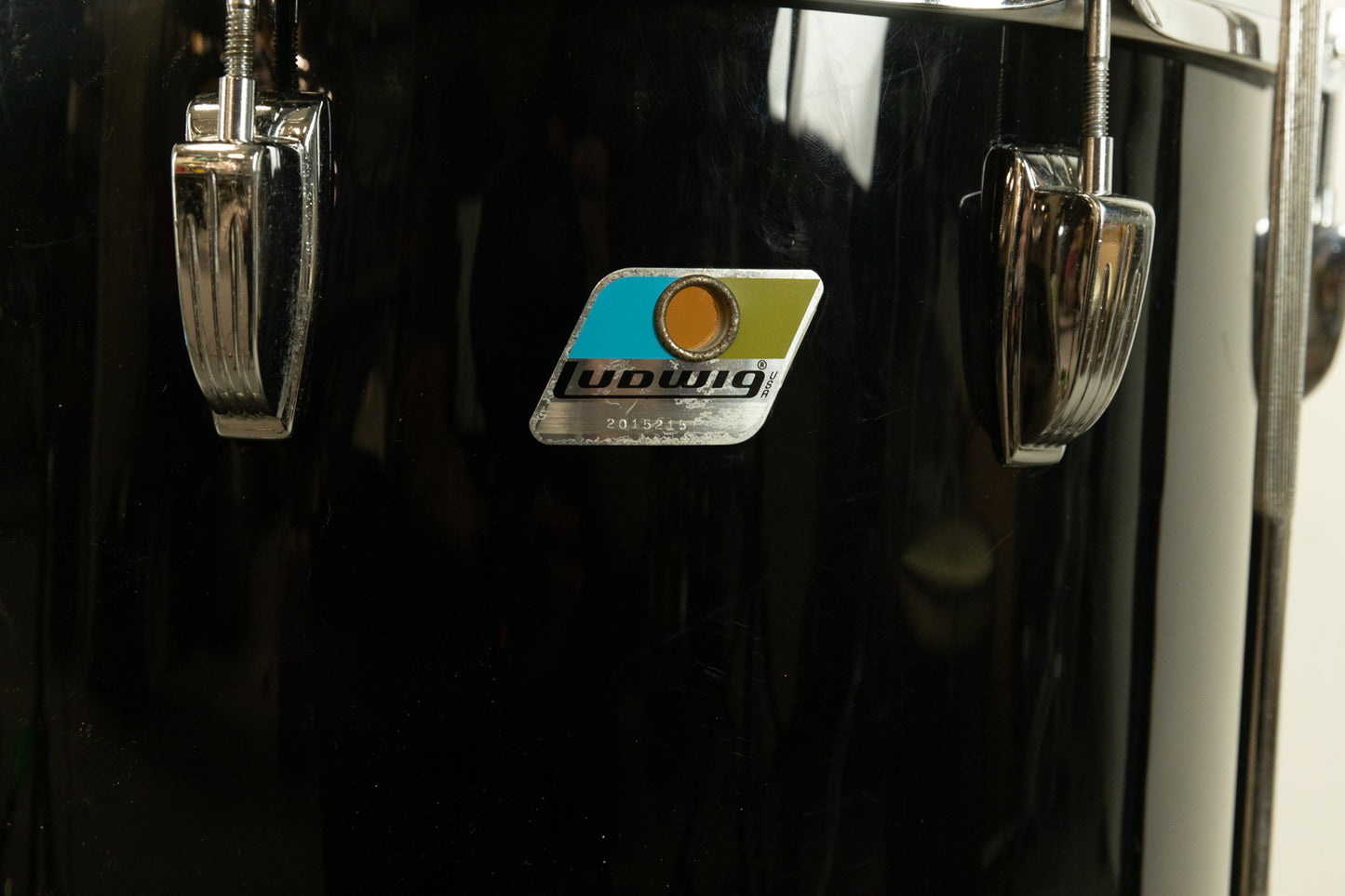 1980s Ludwig 16x16 Black Cortex Floor Tom