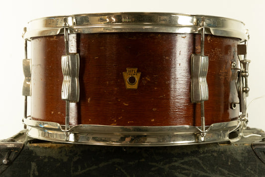 1950s WFL 6.5x14 Supreme Concert Model Mahogany Snare Drum