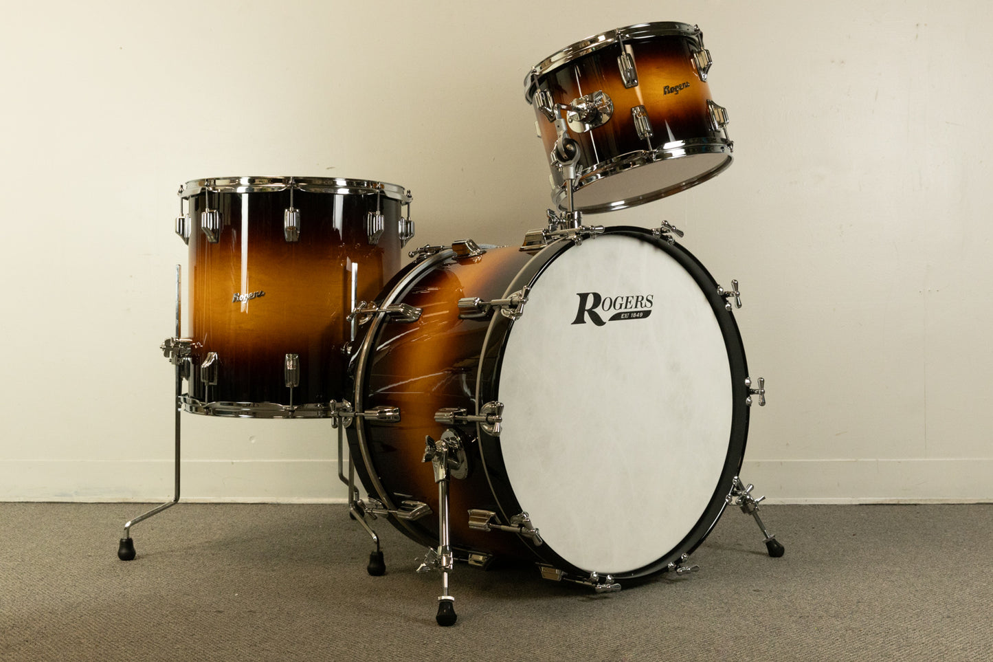 Rogers Sunburst Powertone Drum Set 14x20 9x13 and 16x16