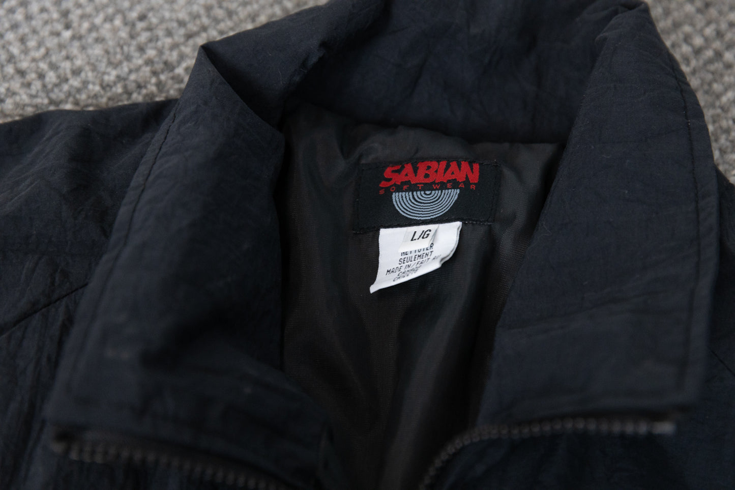 Vintage Sabian Cymbals Windbreaker Jacket (Large)