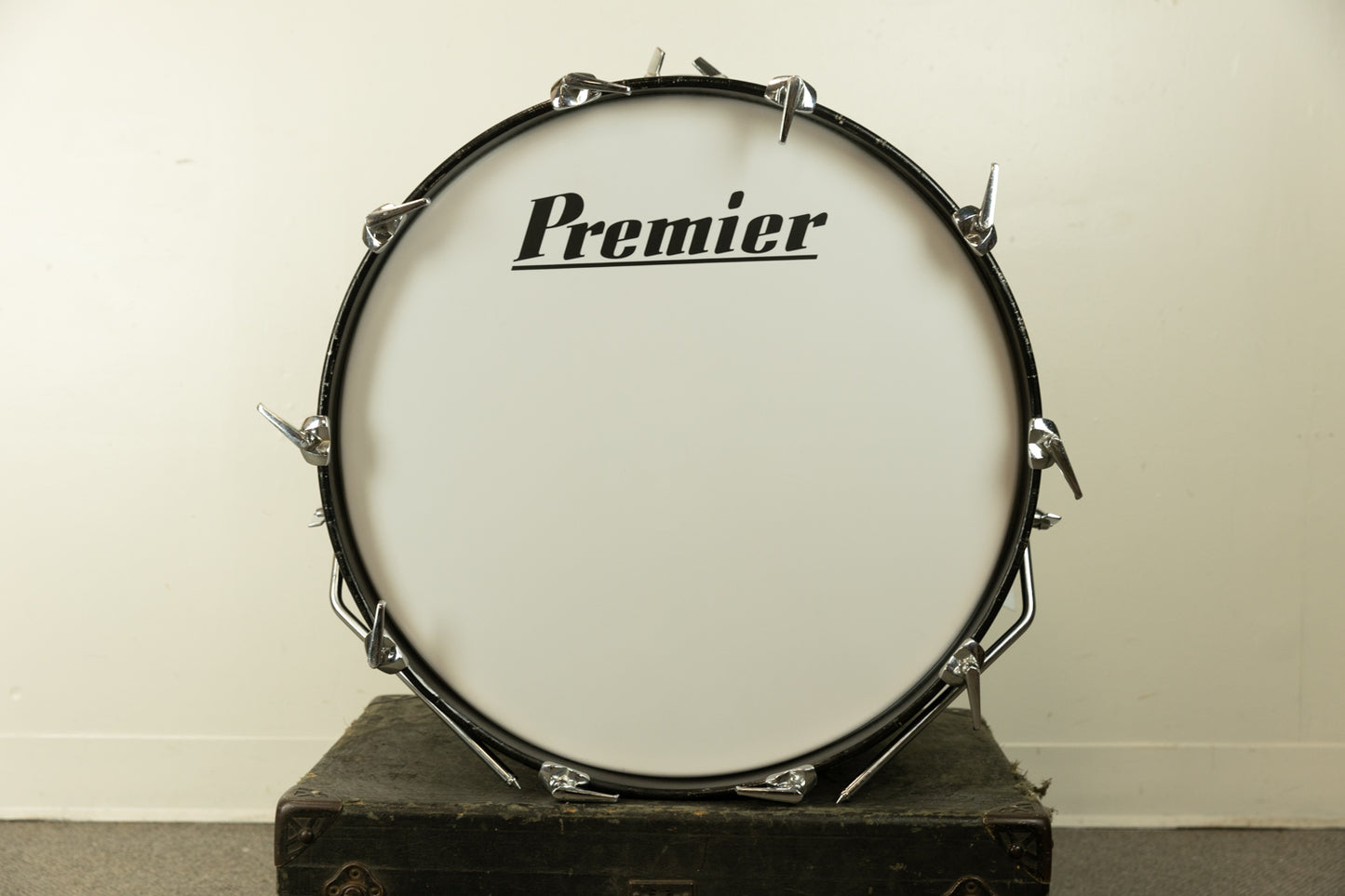 1970s Premier 14x22 Black Duroplastic Bass Drum