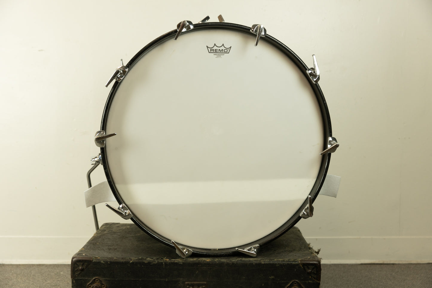 1970s Premier 14x22 Black Duroplastic Bass Drum