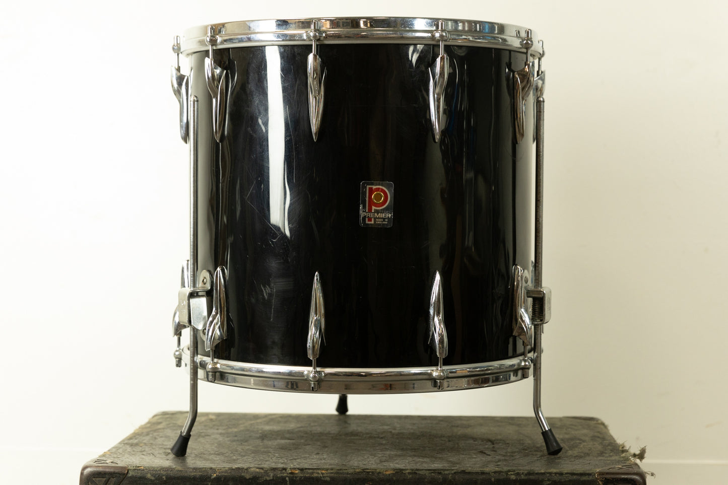 Vintage Premier 16x16 Black Duroplastic Floor Tom