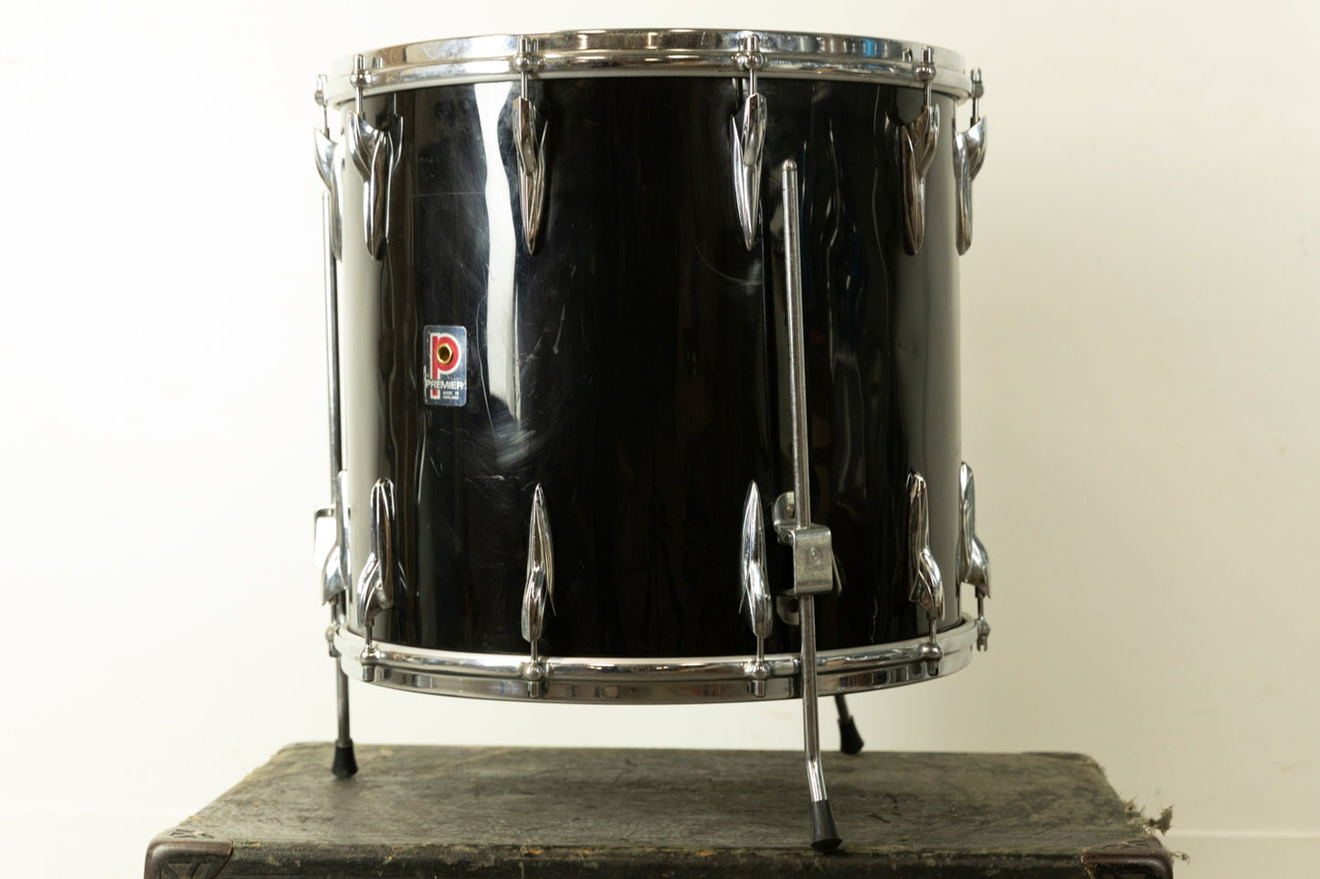 Vintage Premier 16x16 Black Duroplastic Floor Tom