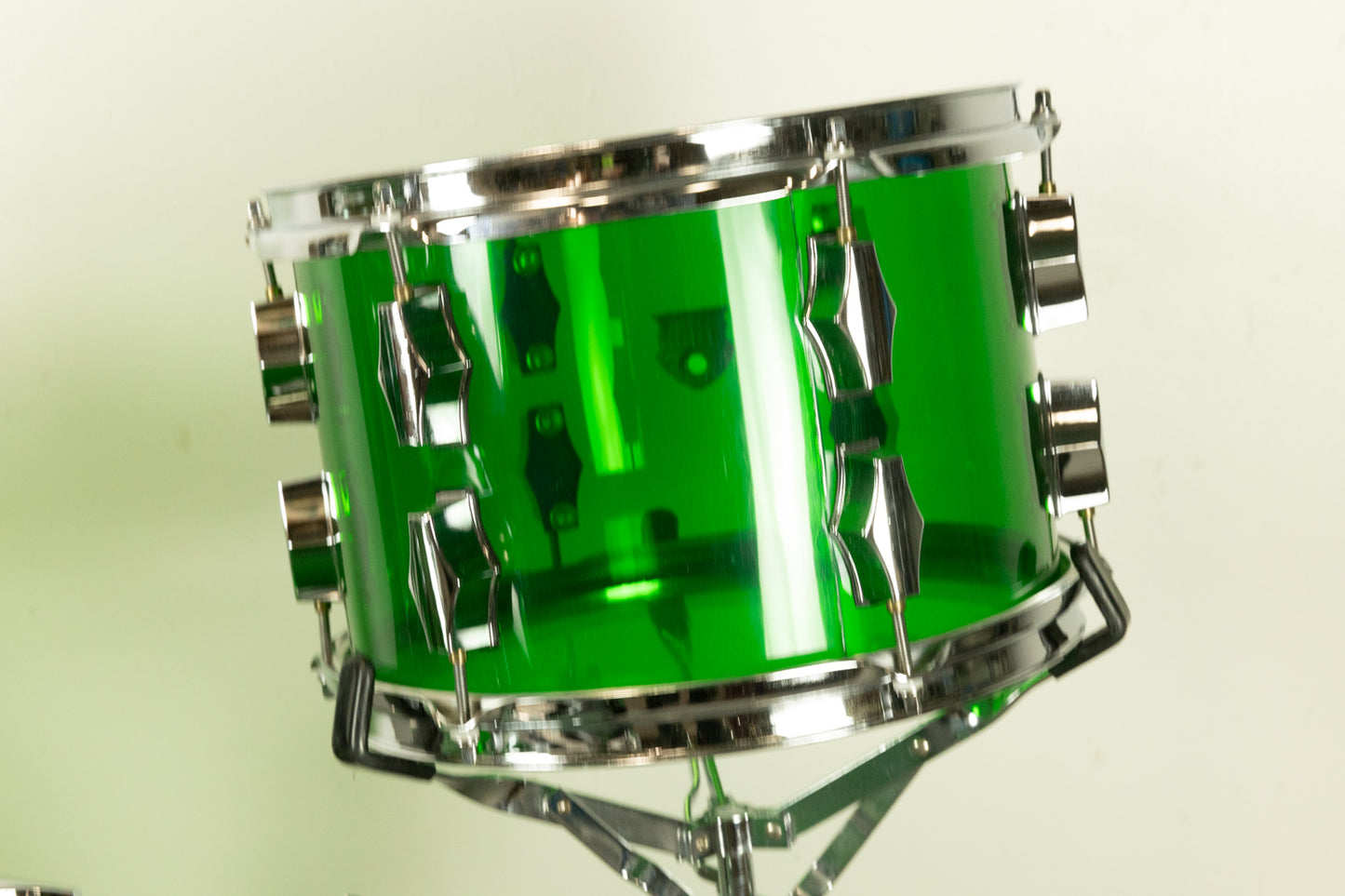 2000s Fibes Green Crystalite Drum Set