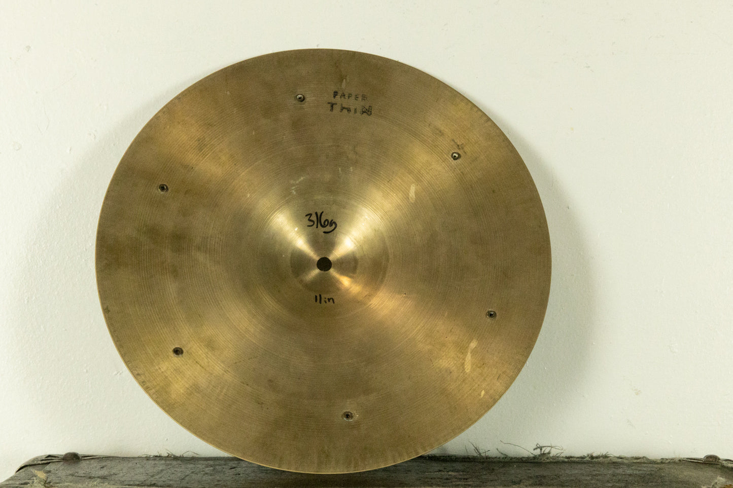 Vintage 11" Italian Paper Thin Sizzle Splash Cymbal 316g