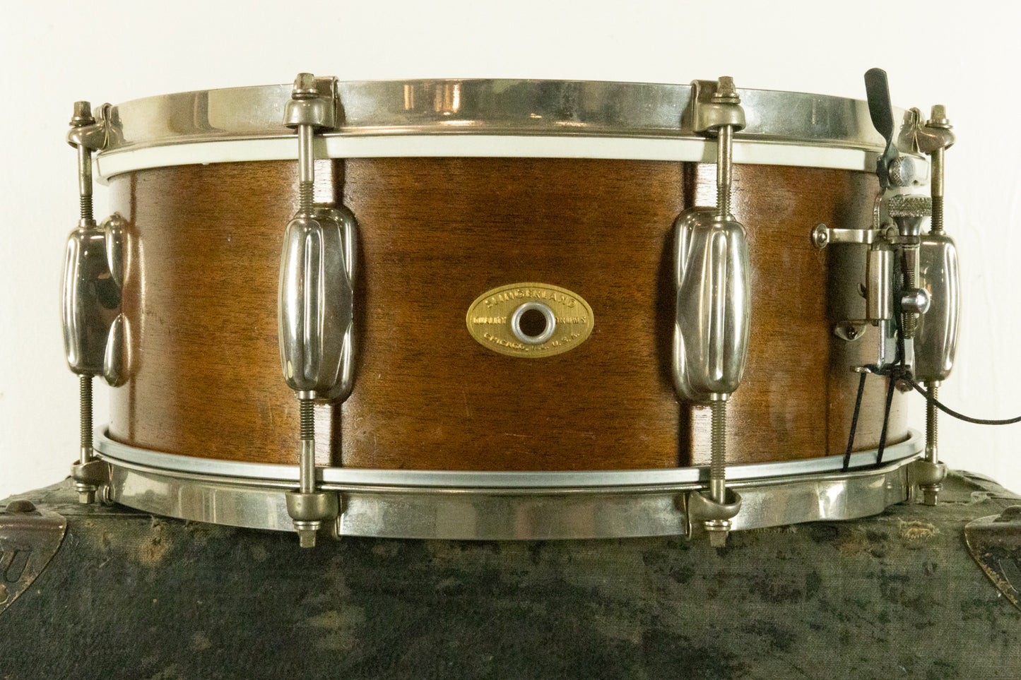 1950s Slingerland 5.5x14 Natural Mahogany Student Radio King Snare Drum