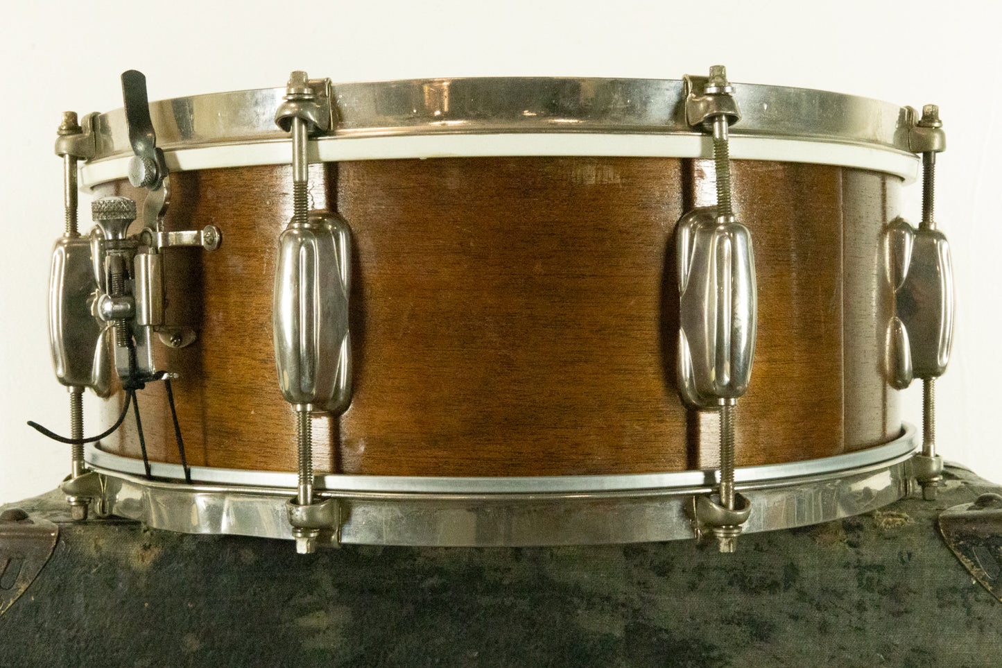 1950s Slingerland 5.5x14 Natural Mahogany Student Radio King Snare Drum