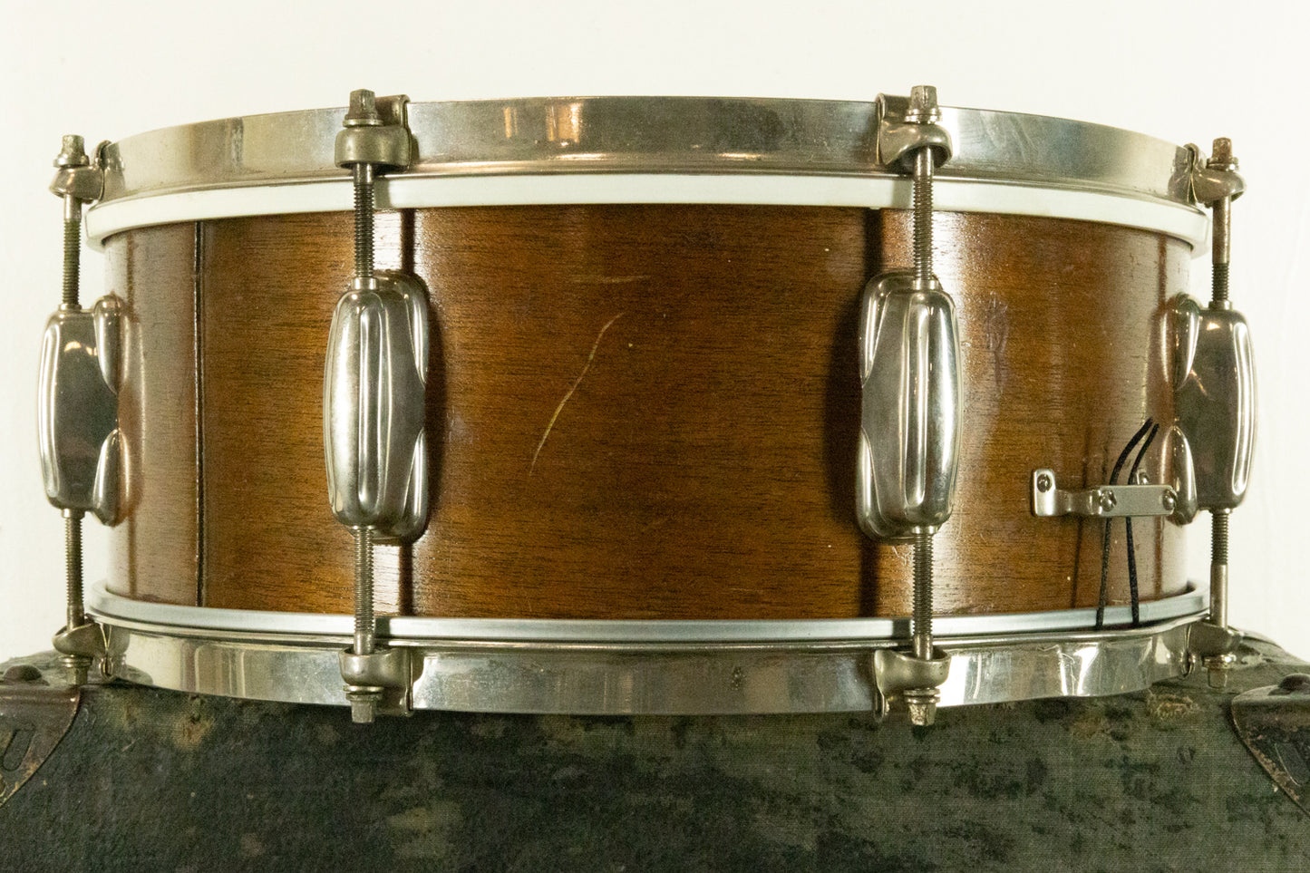 1950s Slingerland 5.5x14 Natural Mahogany Student Radio King Snare Drum