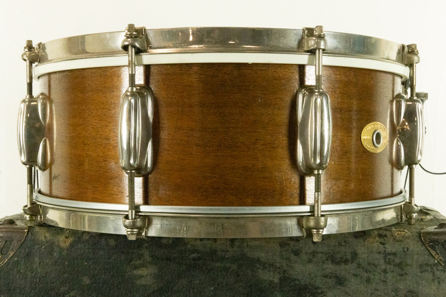 1950s Slingerland 5.5x14 Natural Mahogany Student Radio King Snare Drum