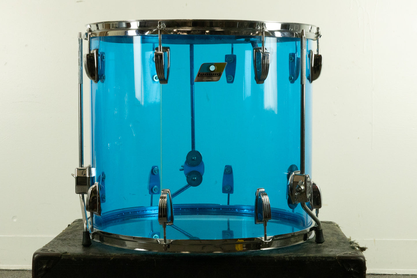 1970s Ludwig 16x18" Blue Vistalite Floor Tom