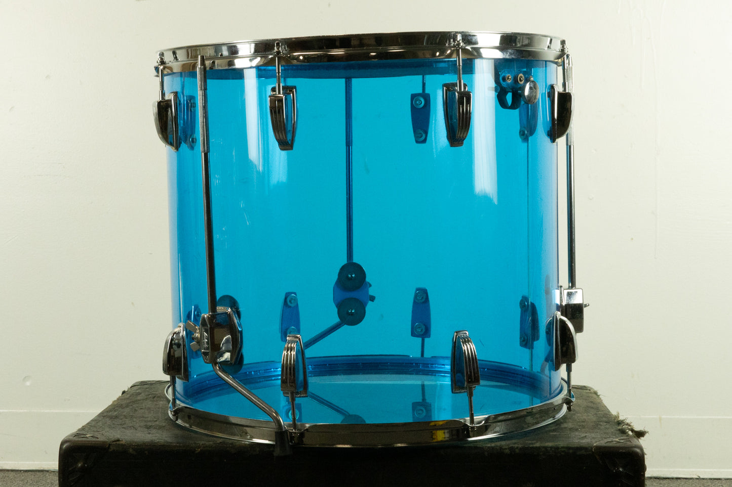 1970s Ludwig 16x18" Blue Vistalite Floor Tom