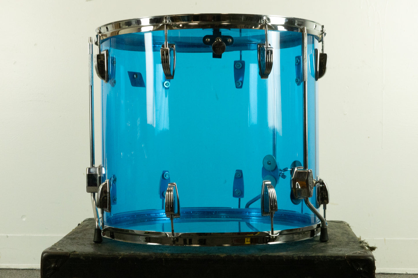 1970s Ludwig 16x18" Blue Vistalite Floor Tom