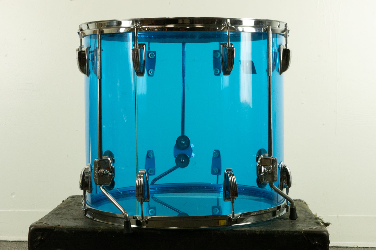 1970s Ludwig 16x18" Blue Vistalite Floor Tom