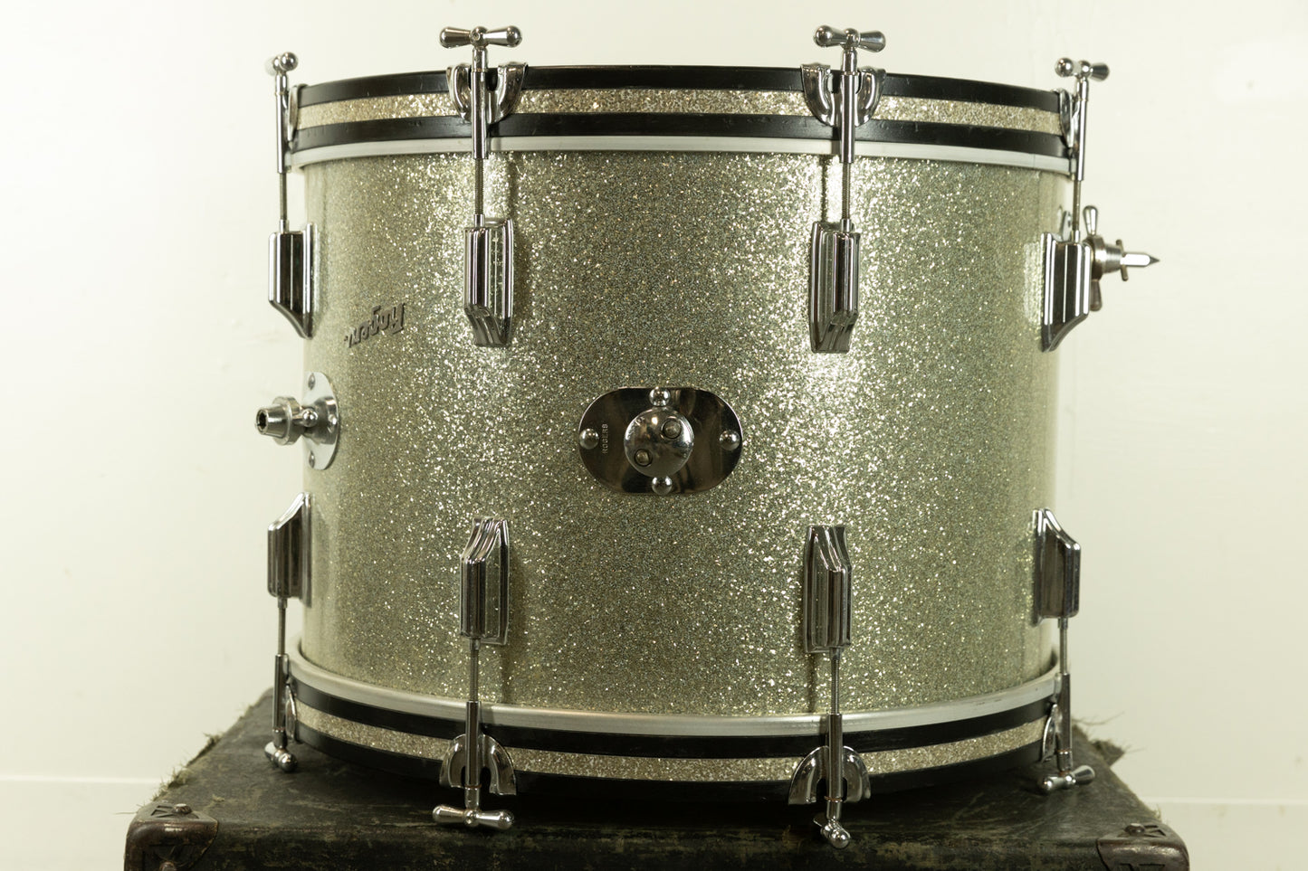 1960s Rogers 14x20 Sparkling Silver Pearl Bass Drum