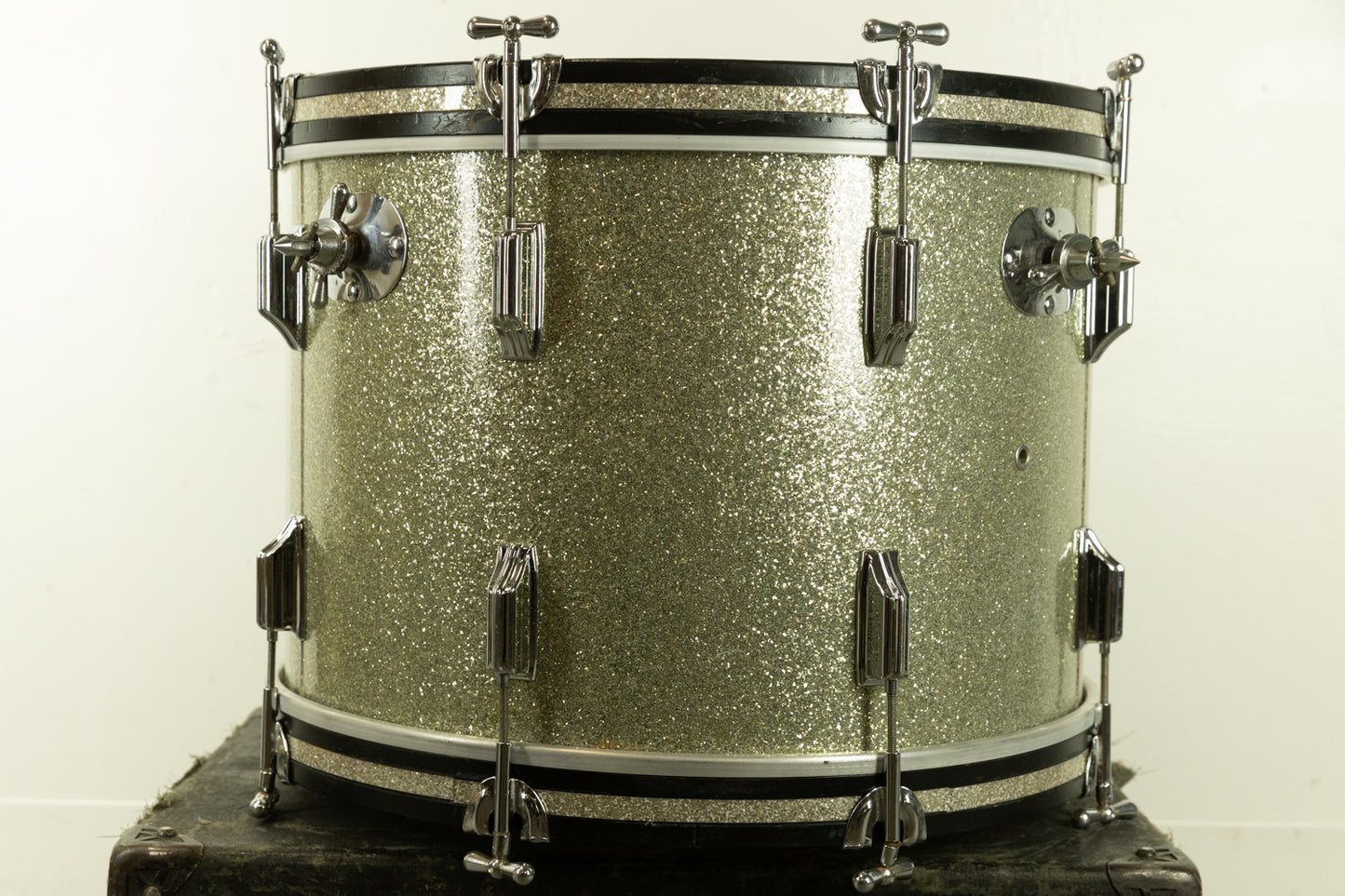 1960s Rogers 14x20 Sparkling Silver Pearl Bass Drum