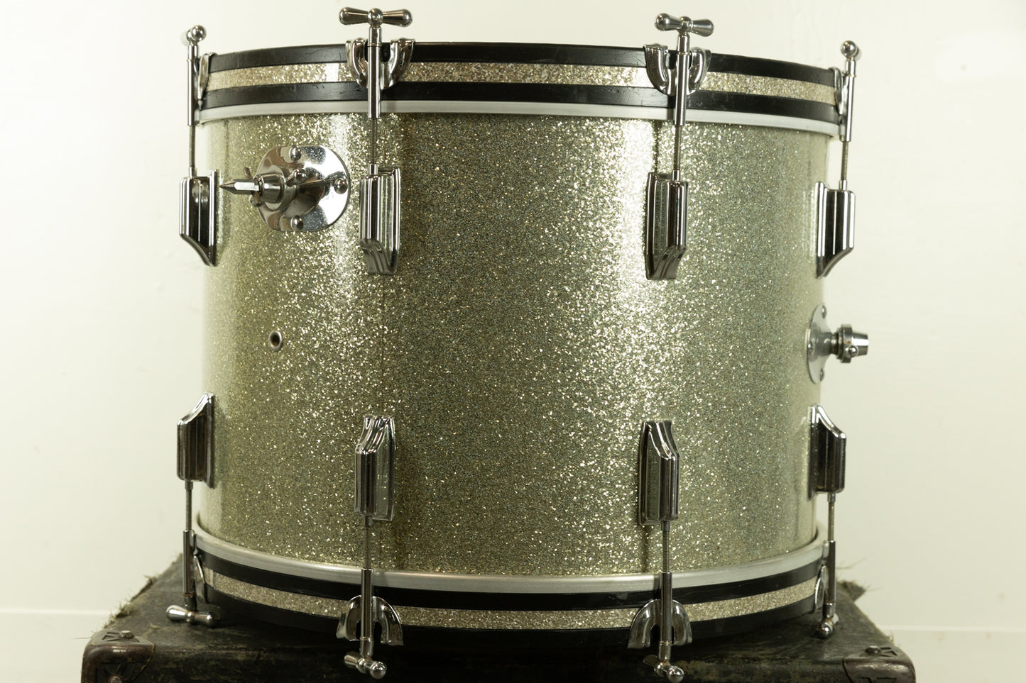 1960s Rogers 14x20 Sparkling Silver Pearl Bass Drum