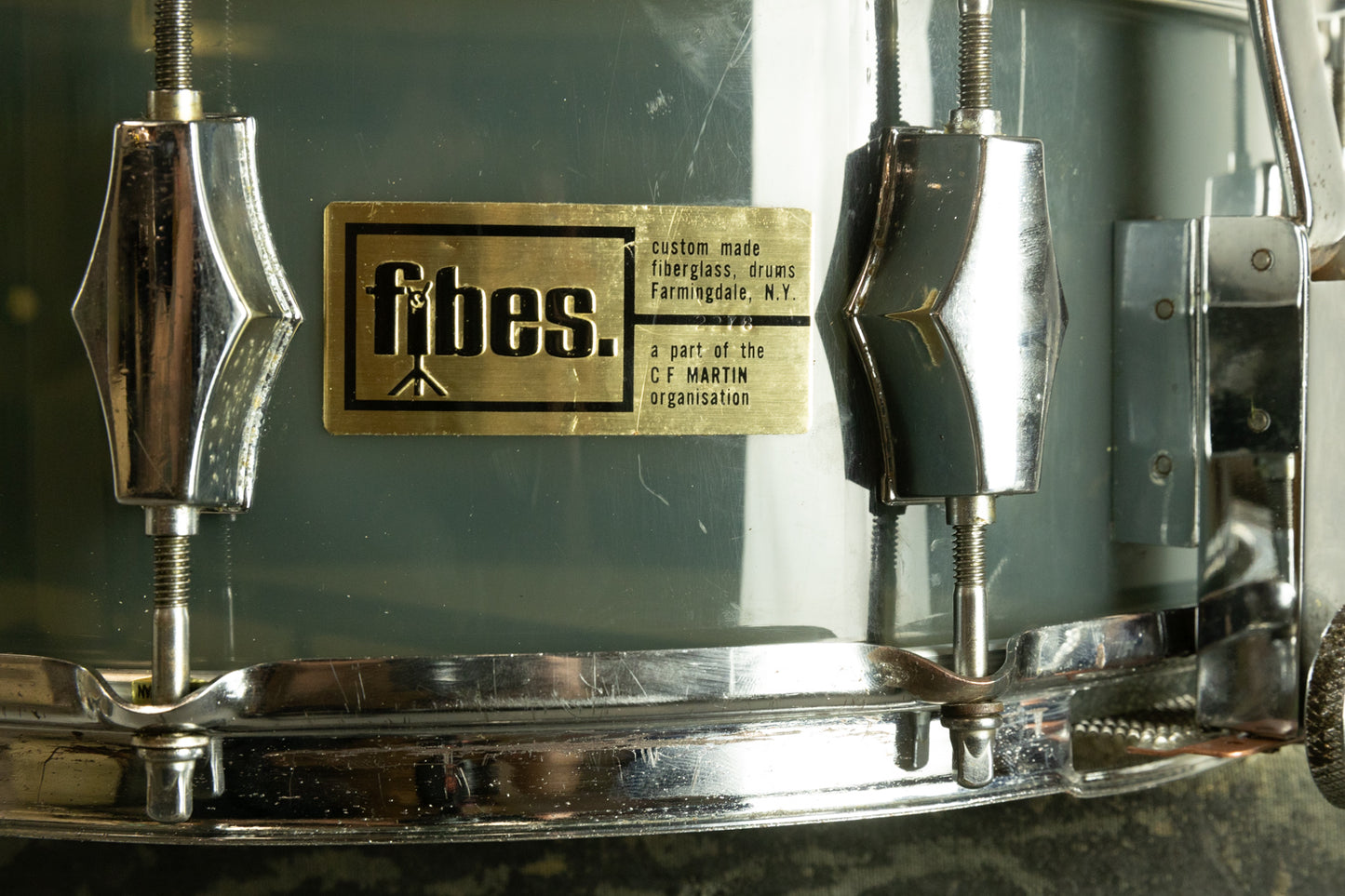 1970s 5x14 Fibes Smoke Acrylic SFT690 Snare Drum