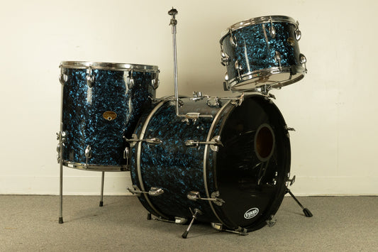 1960s MIJ "Decca" Blue Diamond Pearl Drum Set