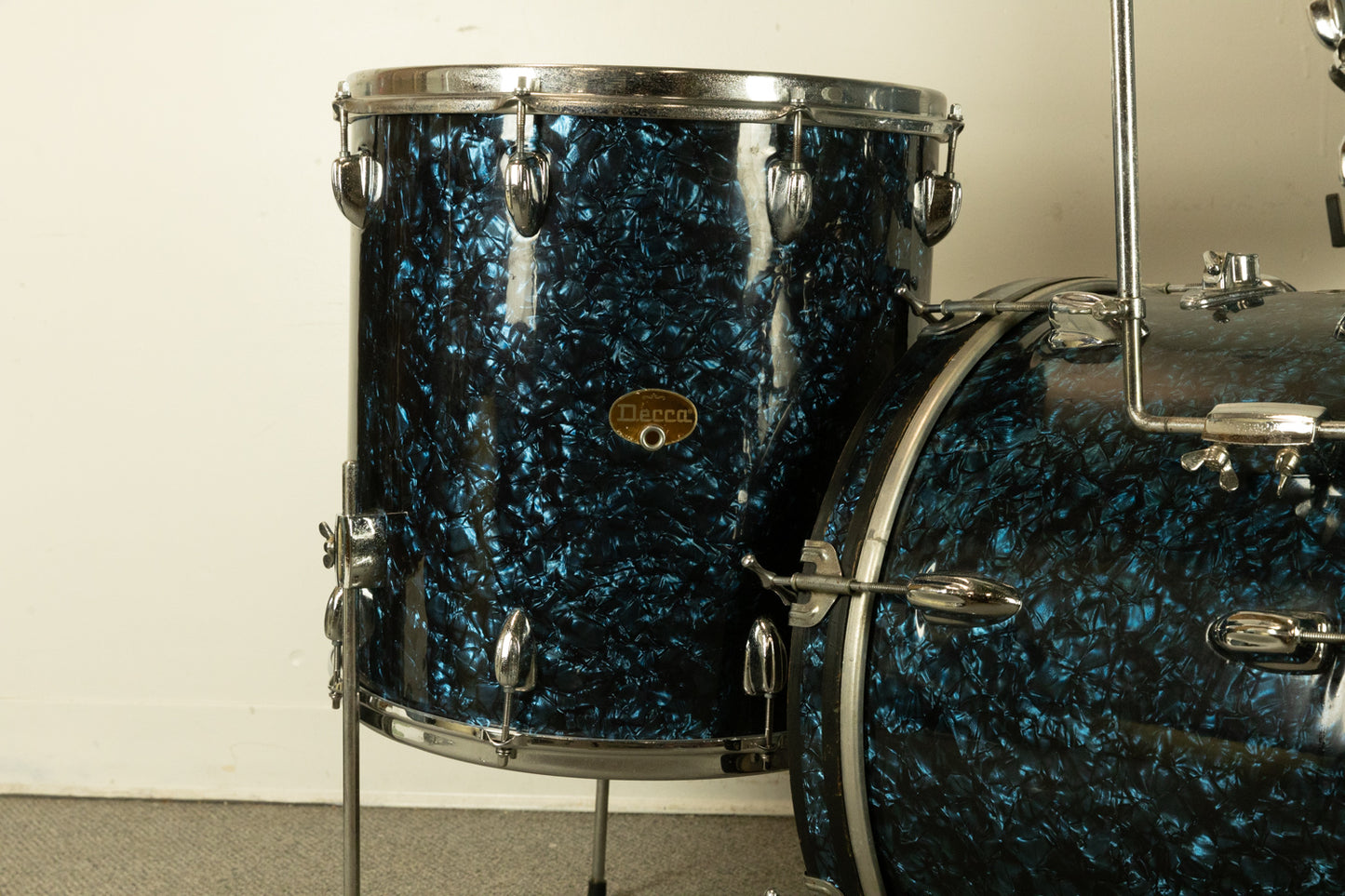 1960s MIJ "Decca" Blue Diamond Pearl Drum Set