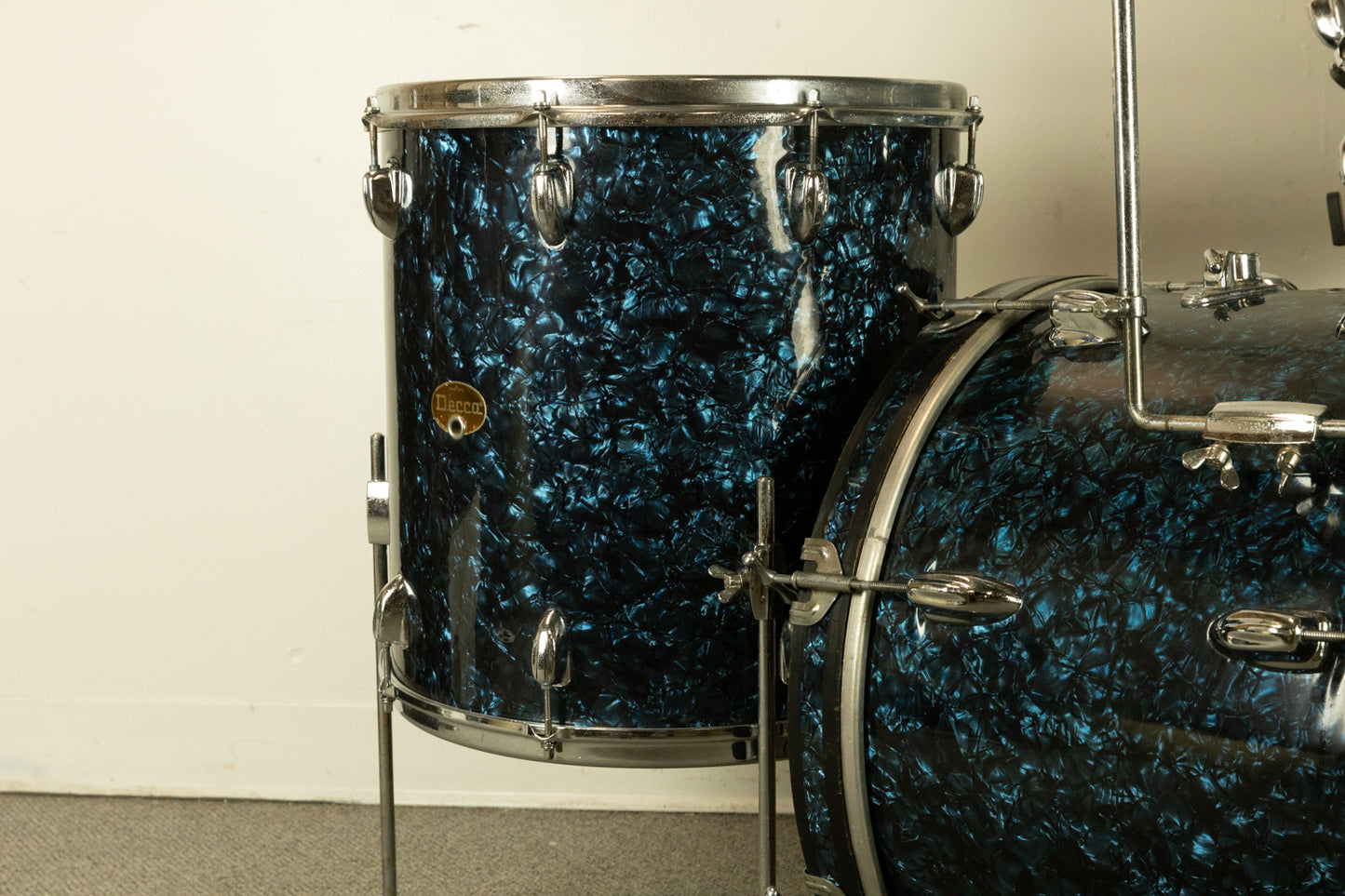 1960s MIJ "Decca" Blue Diamond Pearl Drum Set