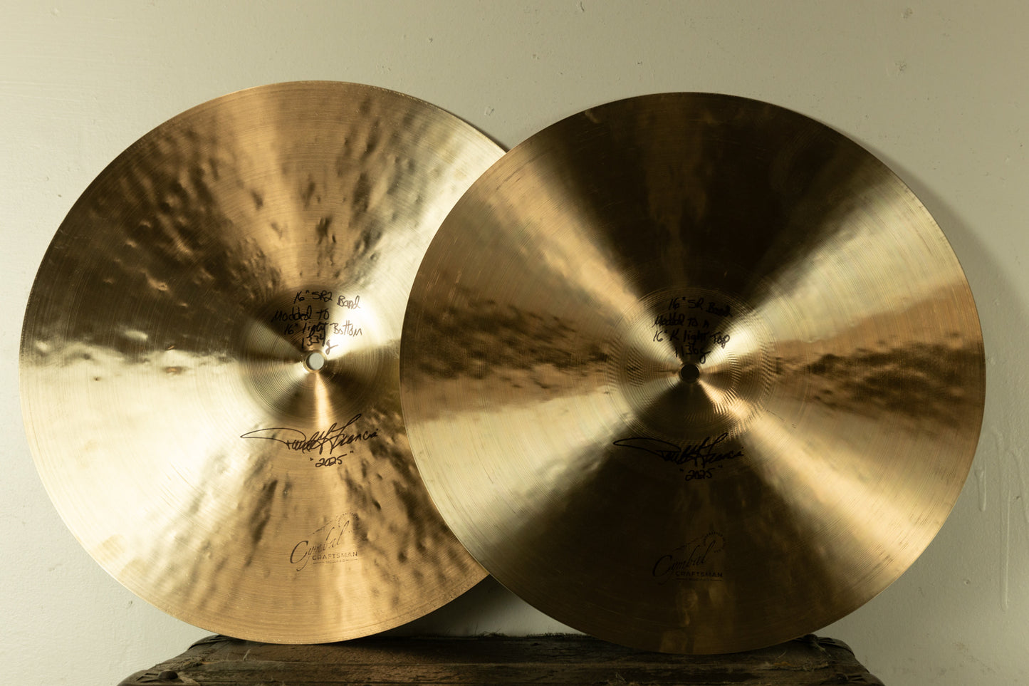 Cymbal Craftsman 16" Sabian Mod "K Light" Hi Hat Cymbals 1136g 1334g