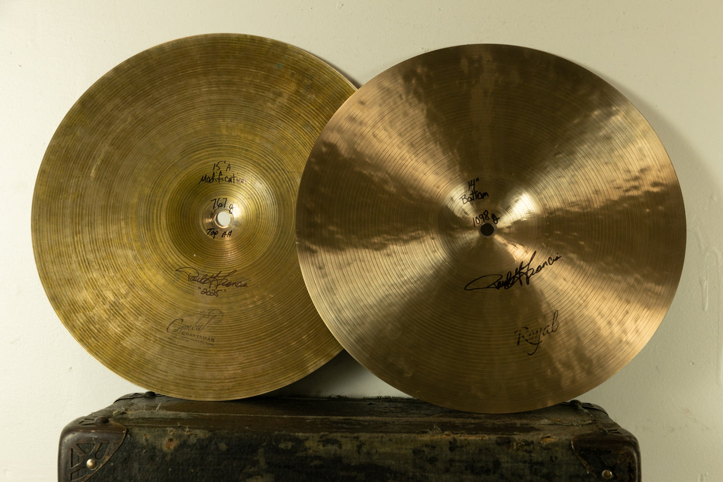 Cymbal Craftsman 14" Vintage A Mod Hi Hat Cymbals 767g 1098g