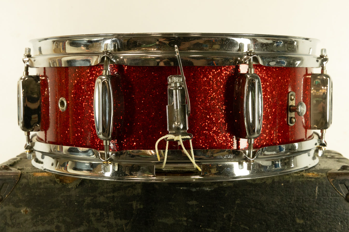 1959 Rogers 5x14 "Pirate Badge" Sparkling Red Pearl Snare Drum