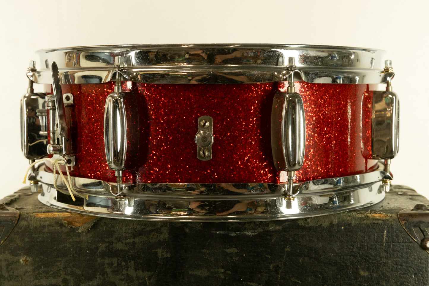 1959 Rogers 5x14 "Pirate Badge" Sparkling Red Pearl Snare Drum