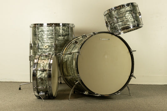 1960s Camco "Tuxedo" Sky Blue Pearl Drum Set