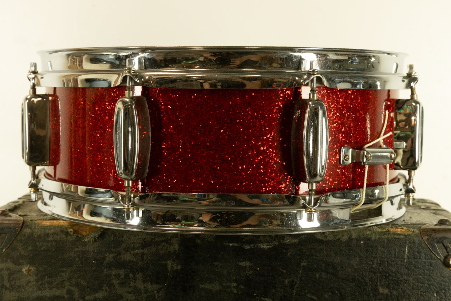 1959 Rogers 5x14 "Pirate Badge" Sparkling Red Pearl Snare Drum