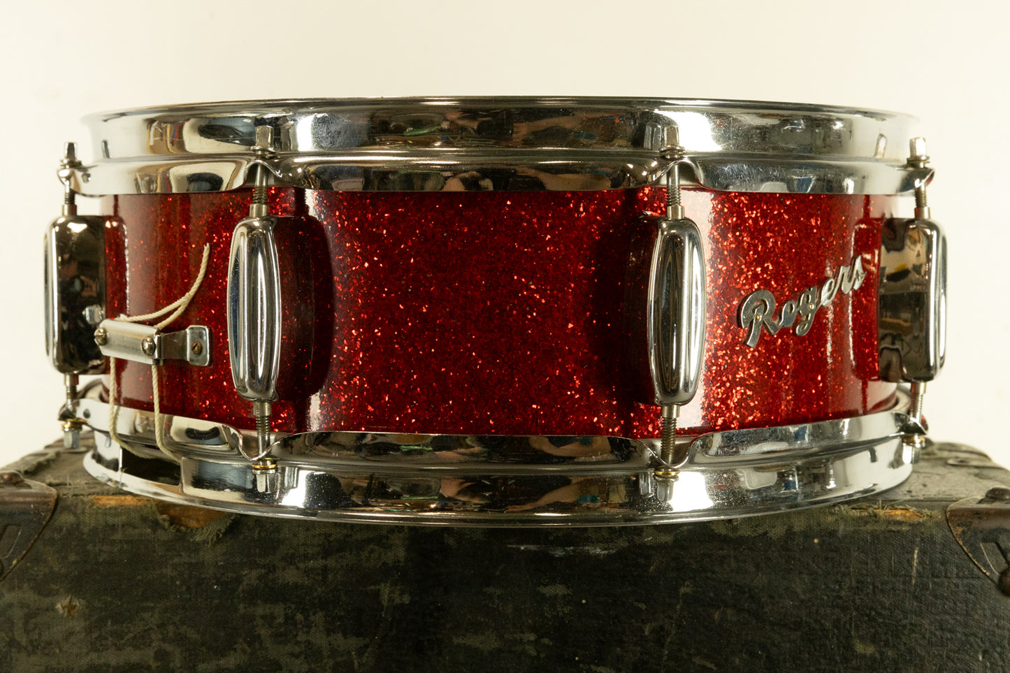 1959 Rogers 5x14 "Pirate Badge" Sparkling Red Pearl Snare Drum