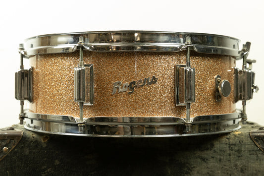 1965 Rogers 5x14 Champagne Sparkle Pearl Tower Snare Drum